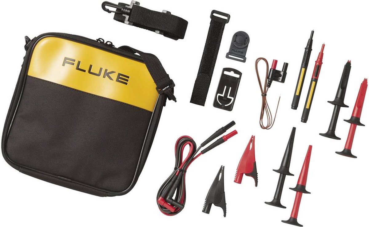 Fluke TLK289 Veiligheidsmeetsnoerenset Krokodilklem, Stekker 4 mm, Testpunt Stekker 4 mm Rood, Zwart 1 stuk(s)