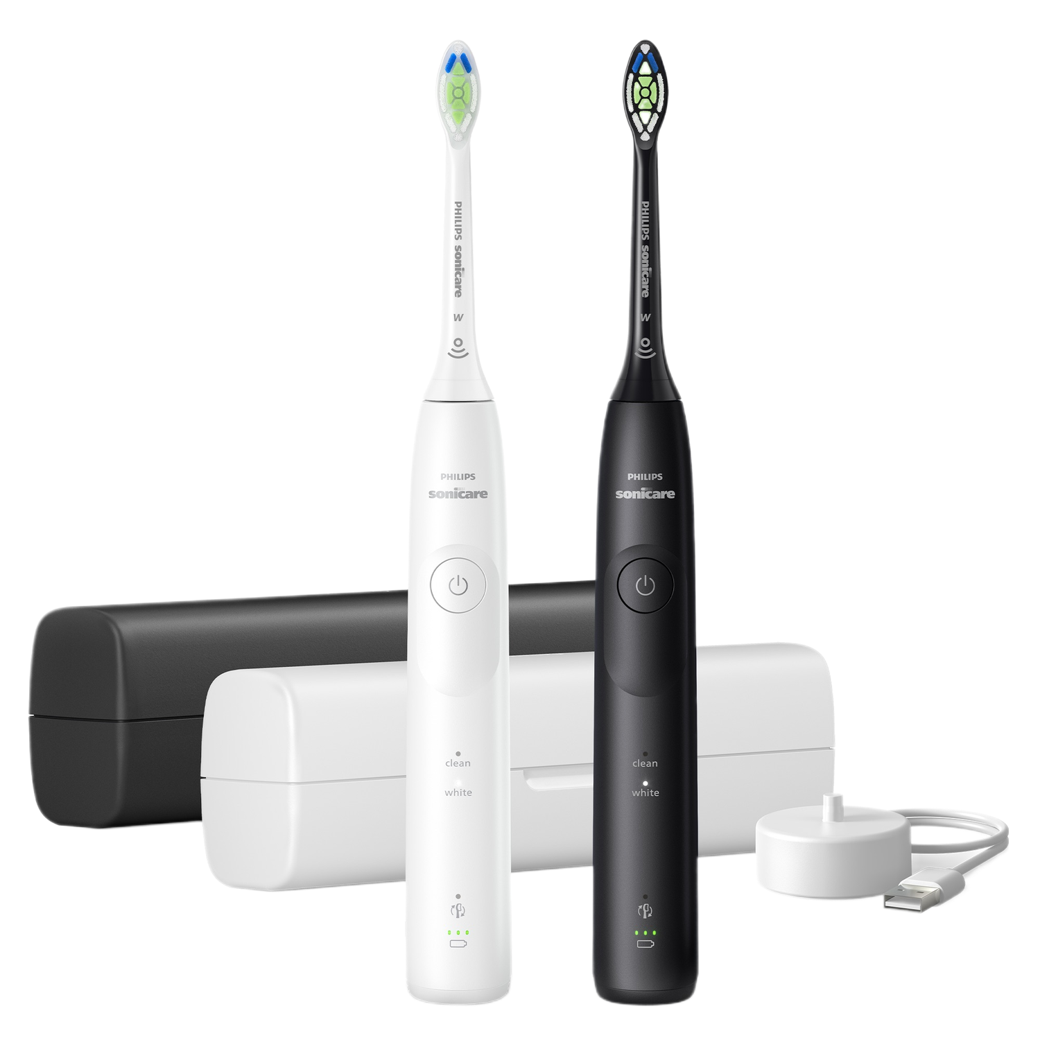 Philips Sonicare 5500 Series Duopack Incl. 2 Reisetuis Hx7119/02 Elektrische Tandenborstel Zwart
