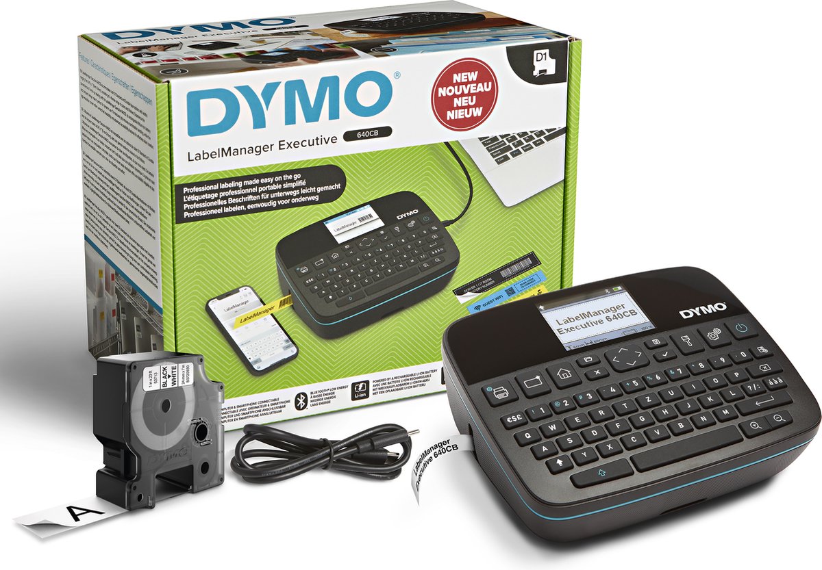 DYMO LabelManager Labelprinter Geschikt voor labels: D1 6 mm, 9 mm, 12 mm, 19 mm, 24 mm