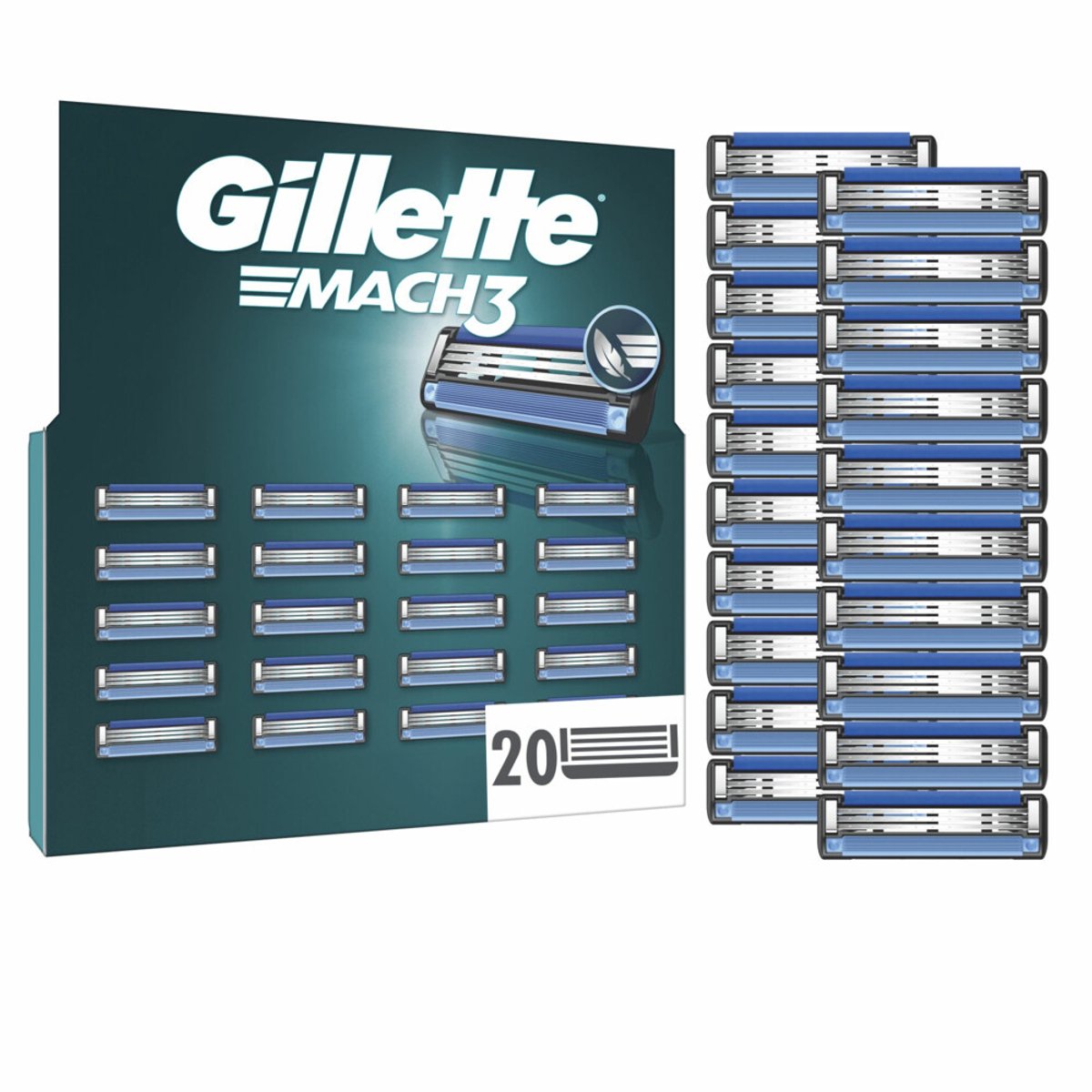 6x Gillette Scheermesjes Mach3 20 stuks