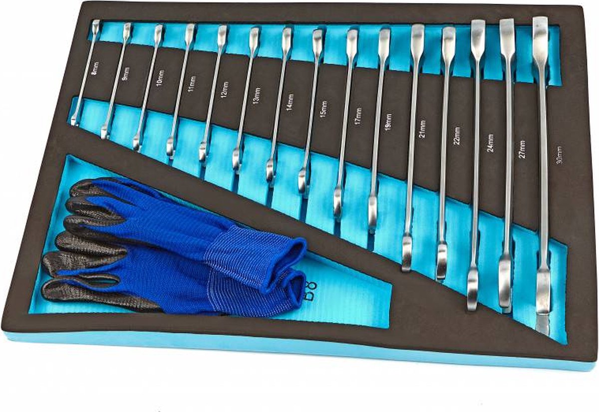HBM 16-delige inlay steekringratelset