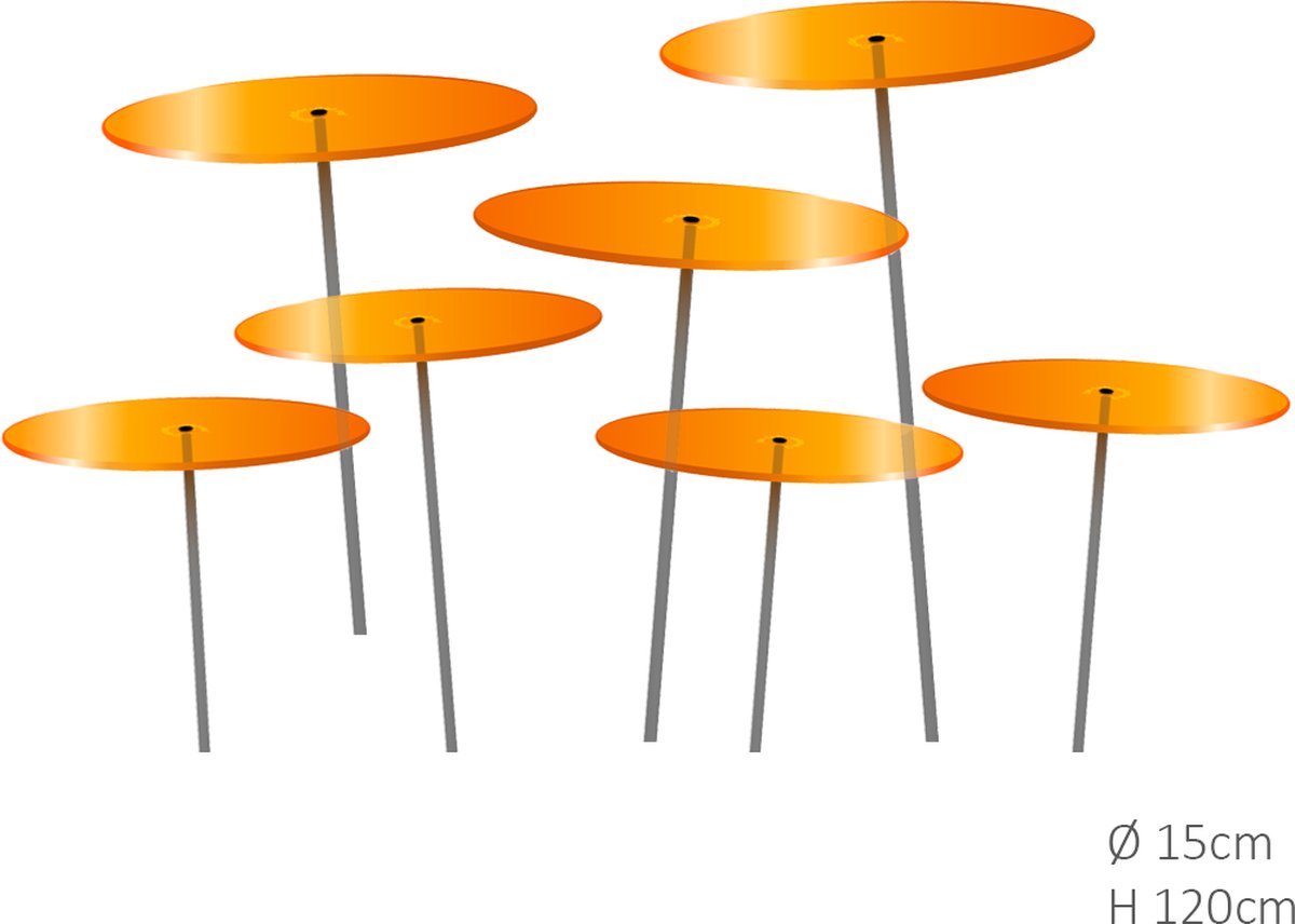 7 stuks! Zonnevangers Oranje medium 120x15 cm Cazador Del Sol - Cazador del sol