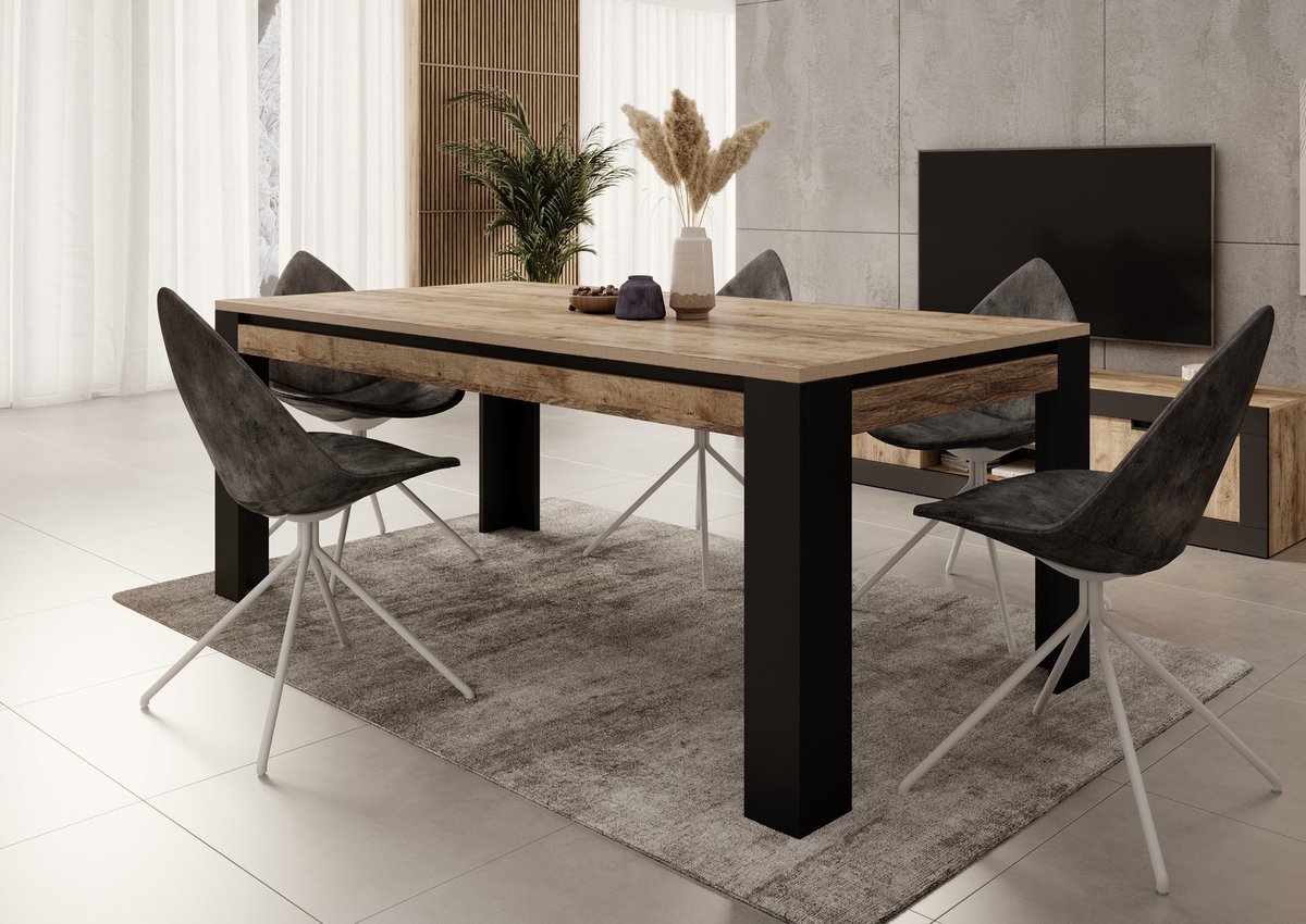 Meubella Eetkamertafel Trinidad - Eiken - 195 cm