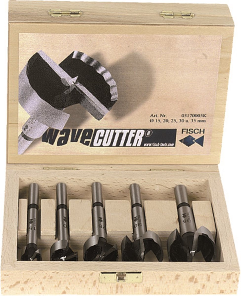 Fisch-Tools Houtboorset | 5-delig | d. 15, 20, 25, 30, 35 mm | 1 stuk - 03170005K - 03170005K