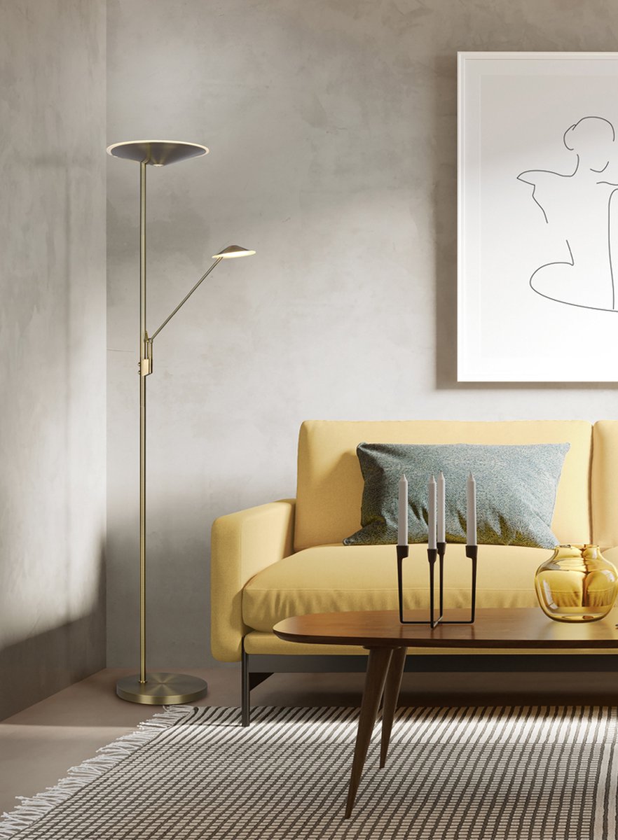Trio Leuchten Brantford - Vloerlamp - Oud Brons