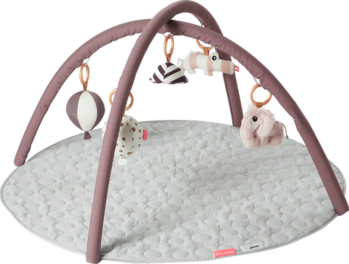 Done by Deer Speelkleed - Gewatteerd - Donkerroze - Done by Deer - OneSize - Speelboog