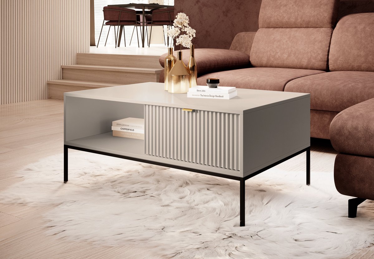 Meubella Salontafel Navil - Beige - 104 cm