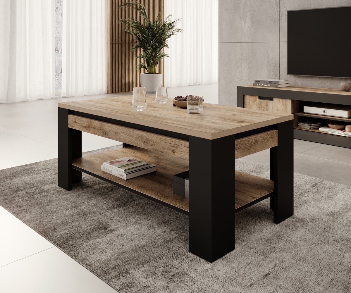 Meubella Salontafel Trinidad - Eiken - 120 cm