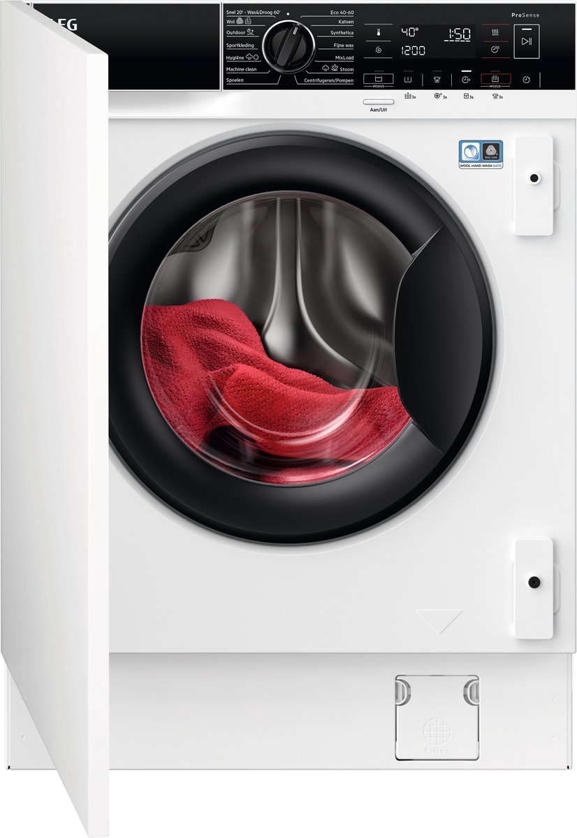 AEG 7000 ProSteam® - Condensatie Was-droogcombinatie voor inbouw 8 kg LWR7786BI