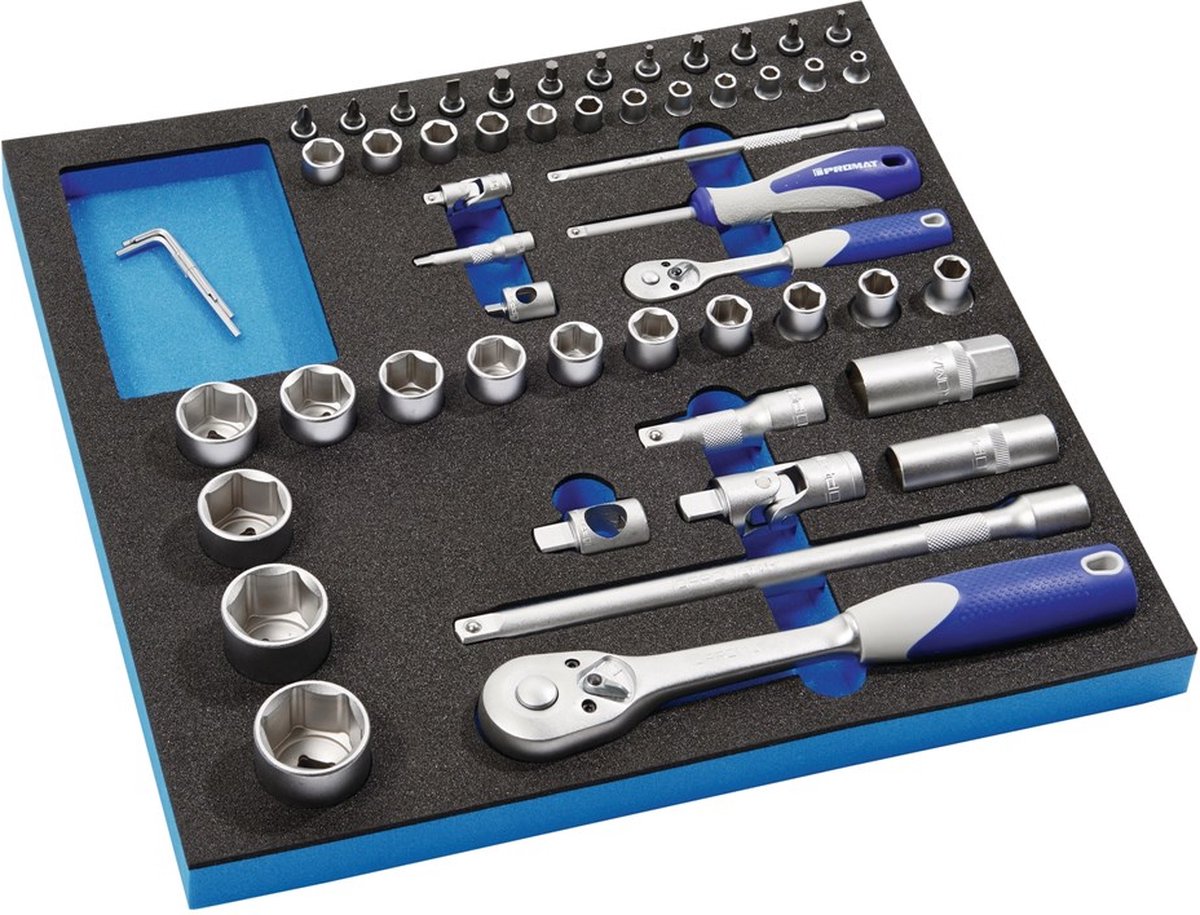Promat Gereedschapsmodule | 55-delig 2/3-module | dopsleutel - 4000871249 4000871249