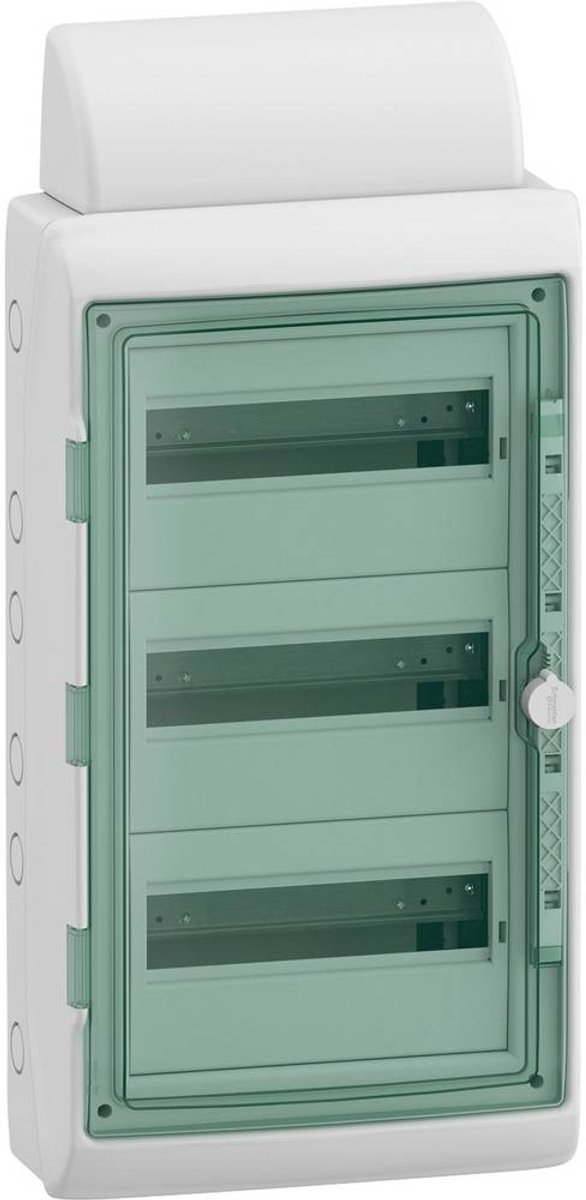 Schneider Electric 13435DE Mureva Verdeler voor vochtige ruimtes Opbouw (op muur) Aantal groepen: 36 Aantal rijen: 3 Inhoud: 1 stuk(s)
