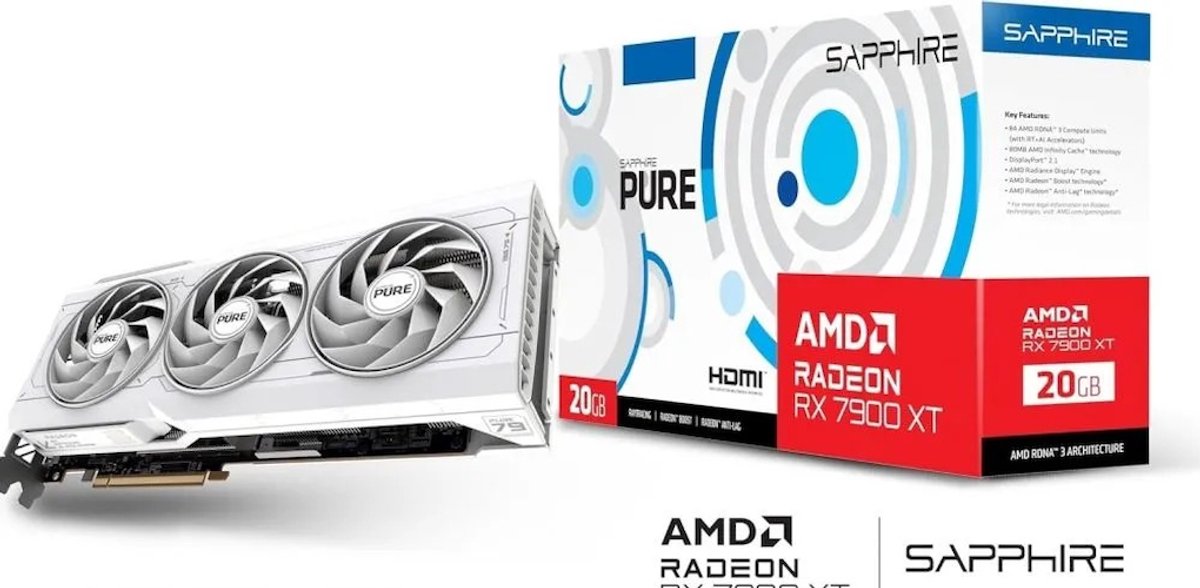 Sapphire AMD Radeon RTX 5090 Videokaart Radeon RX7900XT Pure 32 GB GDDR7-RAM PCIe x16 HDMI 2.1, DisplayPort 2.1