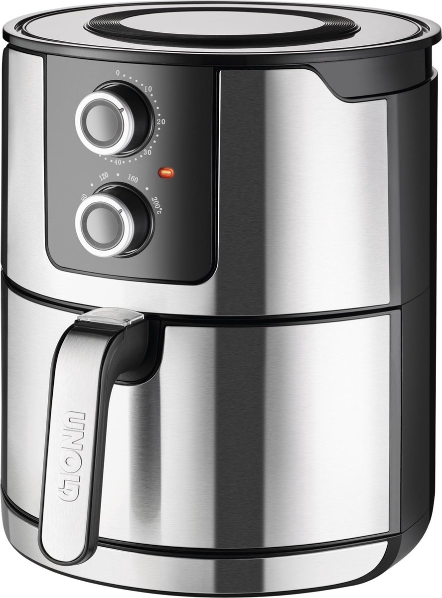 Unold XL Airfryer 5 l 1400 W RVS, Zwart