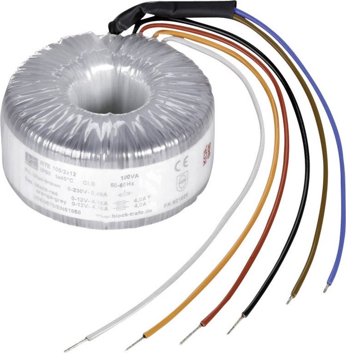 Block RTE 500/2x24 Ringkerntransformator 500 VA 10.40 A