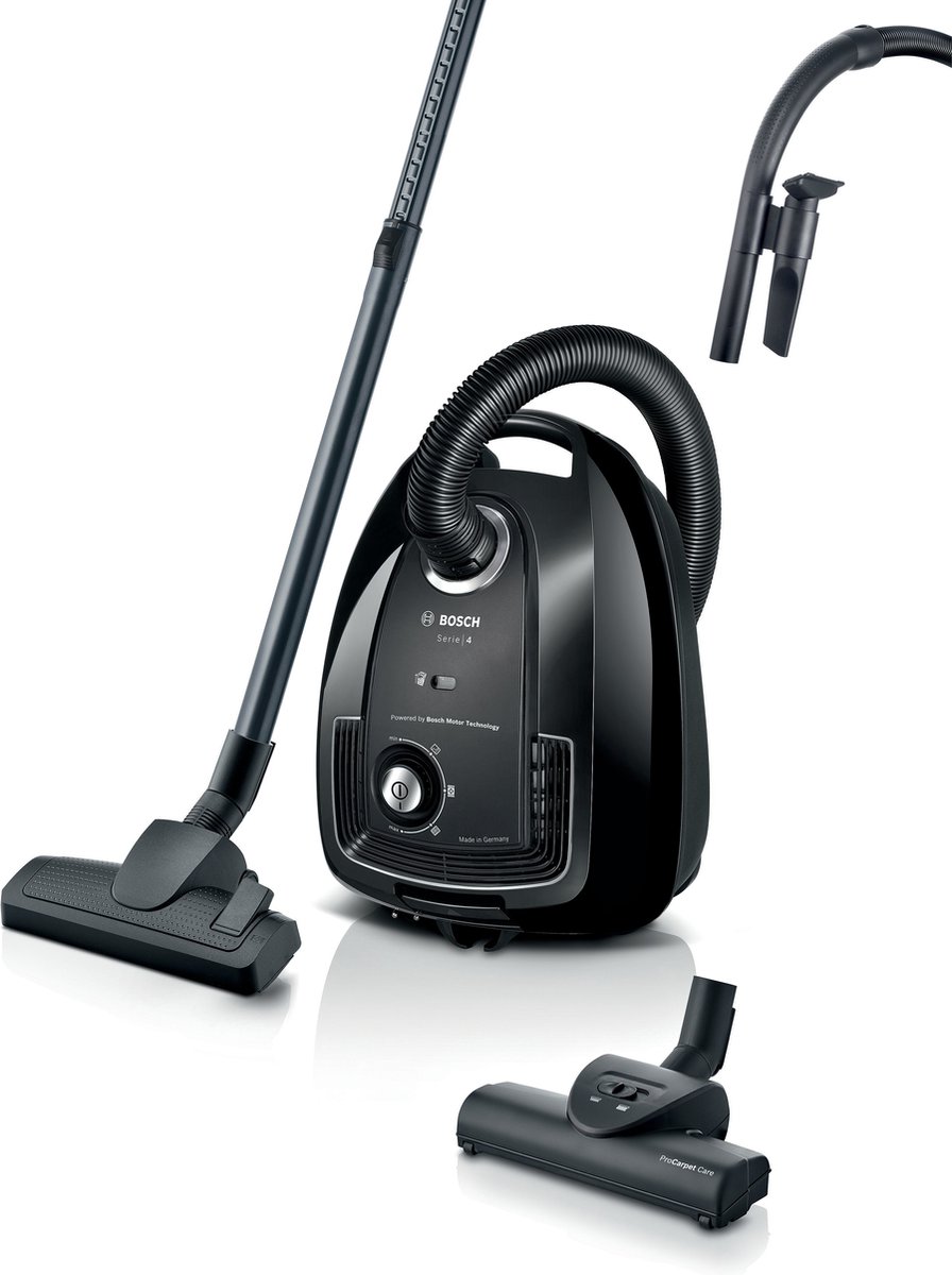 BOSCH BGB38BA3T Serie 4 Stofzuiger met Zak - Zwart