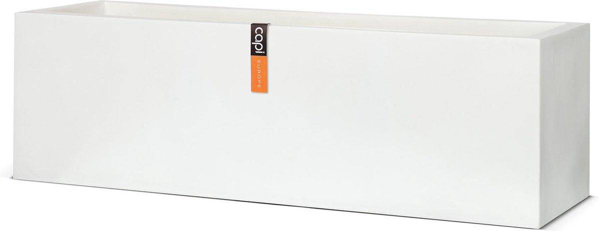 Capi Europe Bloembak rechthoek laag Terrazzo - 88x28x28 - Wit