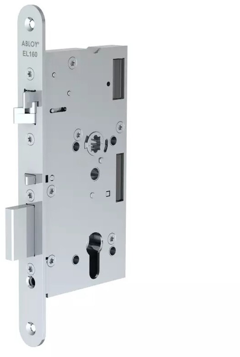 ABLOY EL160 Veiligheidspaniekdeurslot | zelfvergrendelend | SKG** | DM65mm | PC72mm | voorplaat RVS 24x235mm afgerond | DR 1+2+3+4 - 10013772