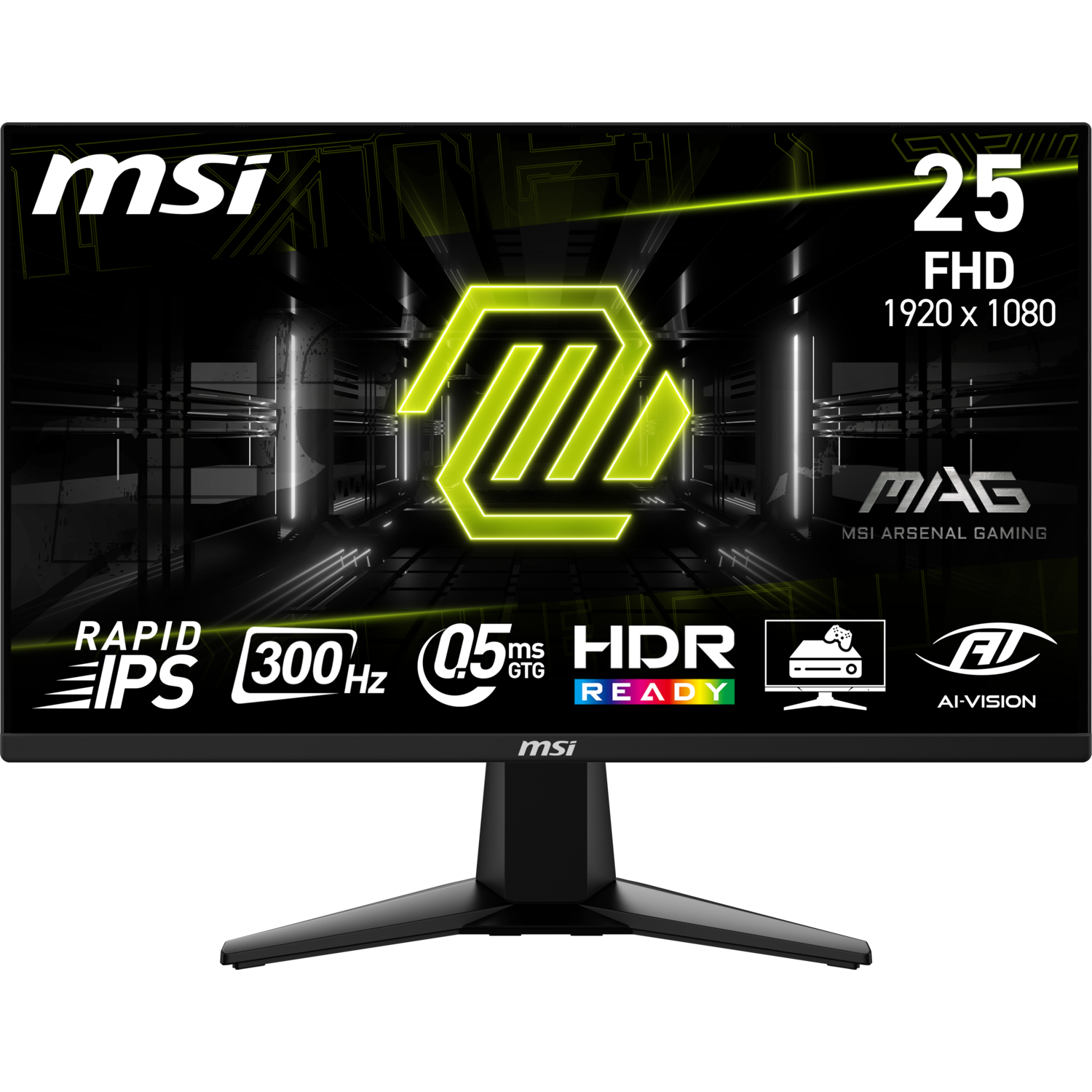 MSI Mag 255xf - 24.5 Inch 1920 X 1080 (full Hd) 0.5 Ms 300 Hz