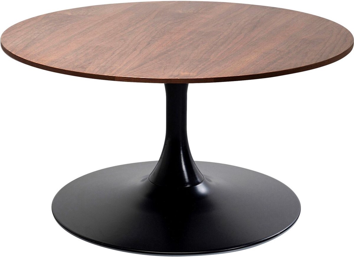 Kare Design Schickeria Salontafel 80cm walnoot en zwart
