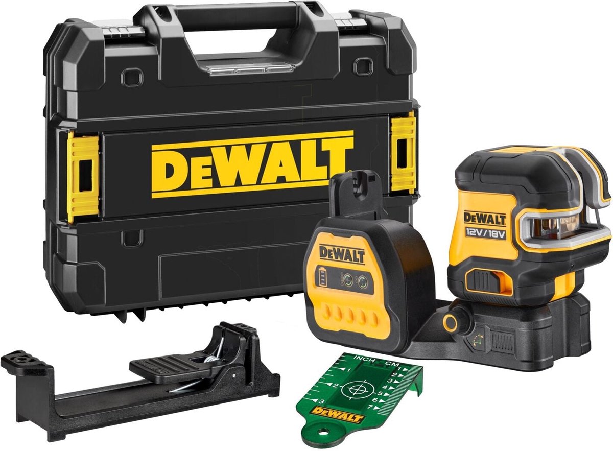 DeWalt DCE825NG18 | Accu 5 Punt- en kruislijnlader | Groen | 12/18V | Excl. accu en lader - DCE825NG18-XJ
