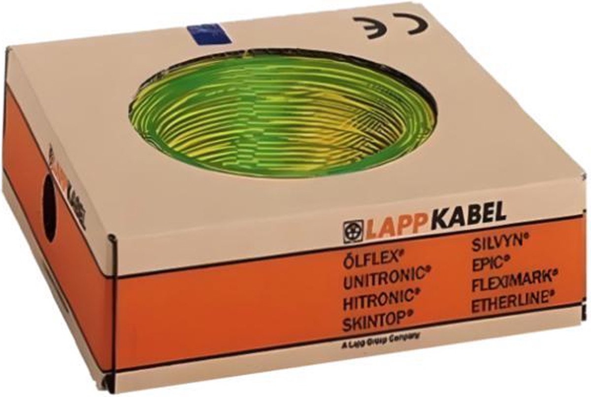 LAPP 4520005/100 Draad H07V-K 1 x 10 mm² Groen, Geel 100 m