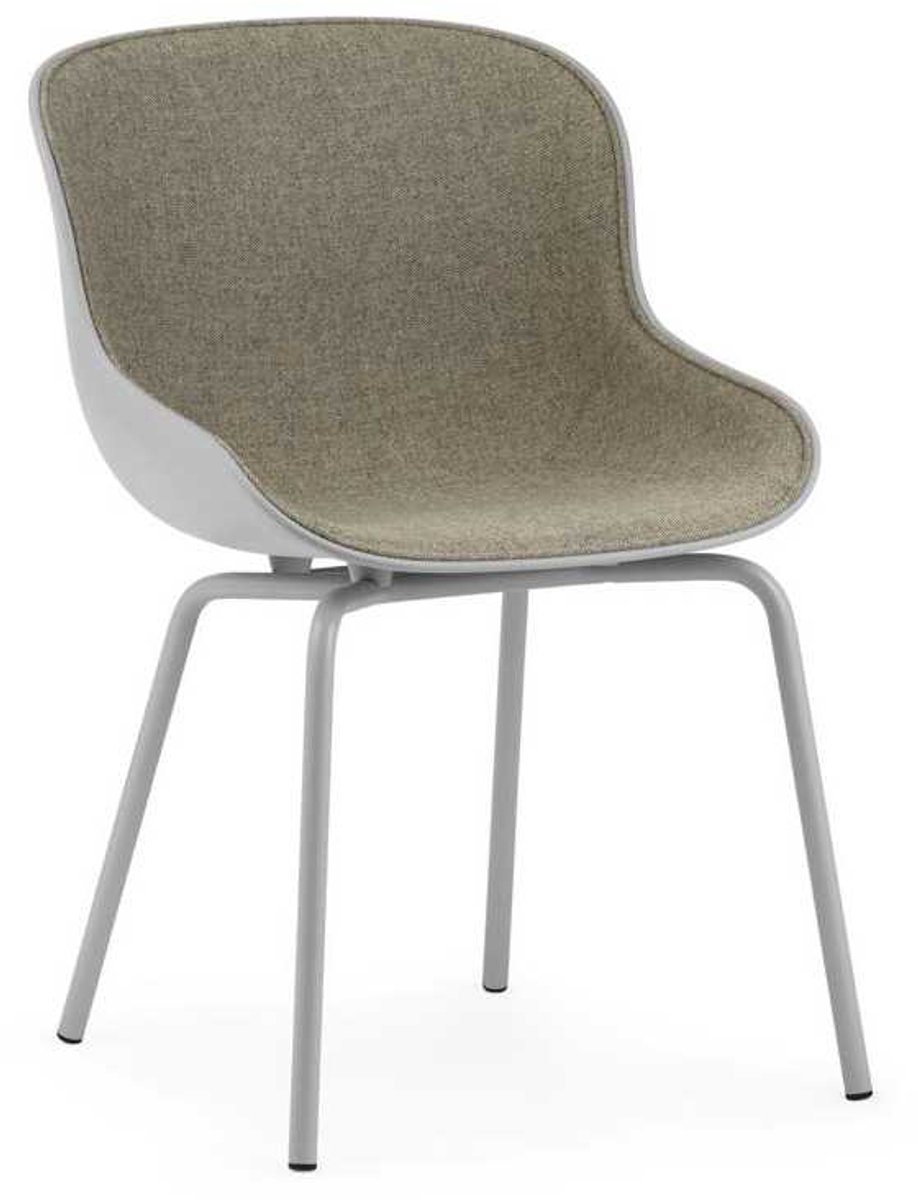 Normann Copenhagen Hyg Stoel Front Upholstery Met Stalen Onderstel Grijs Main Line Flax