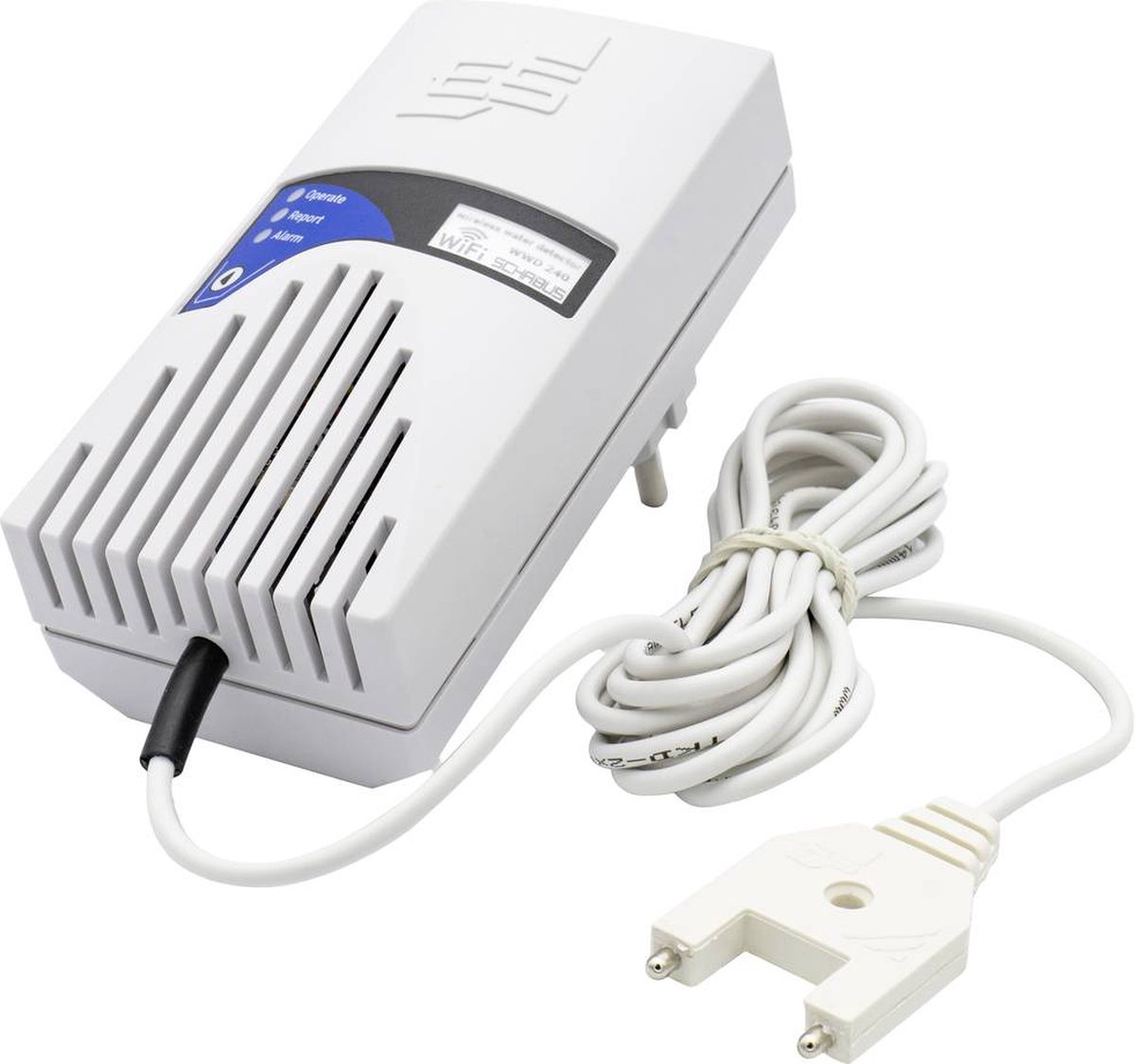 Schabus 500240 Draadloze watermelder Met app-besturing werkt via stopcontact