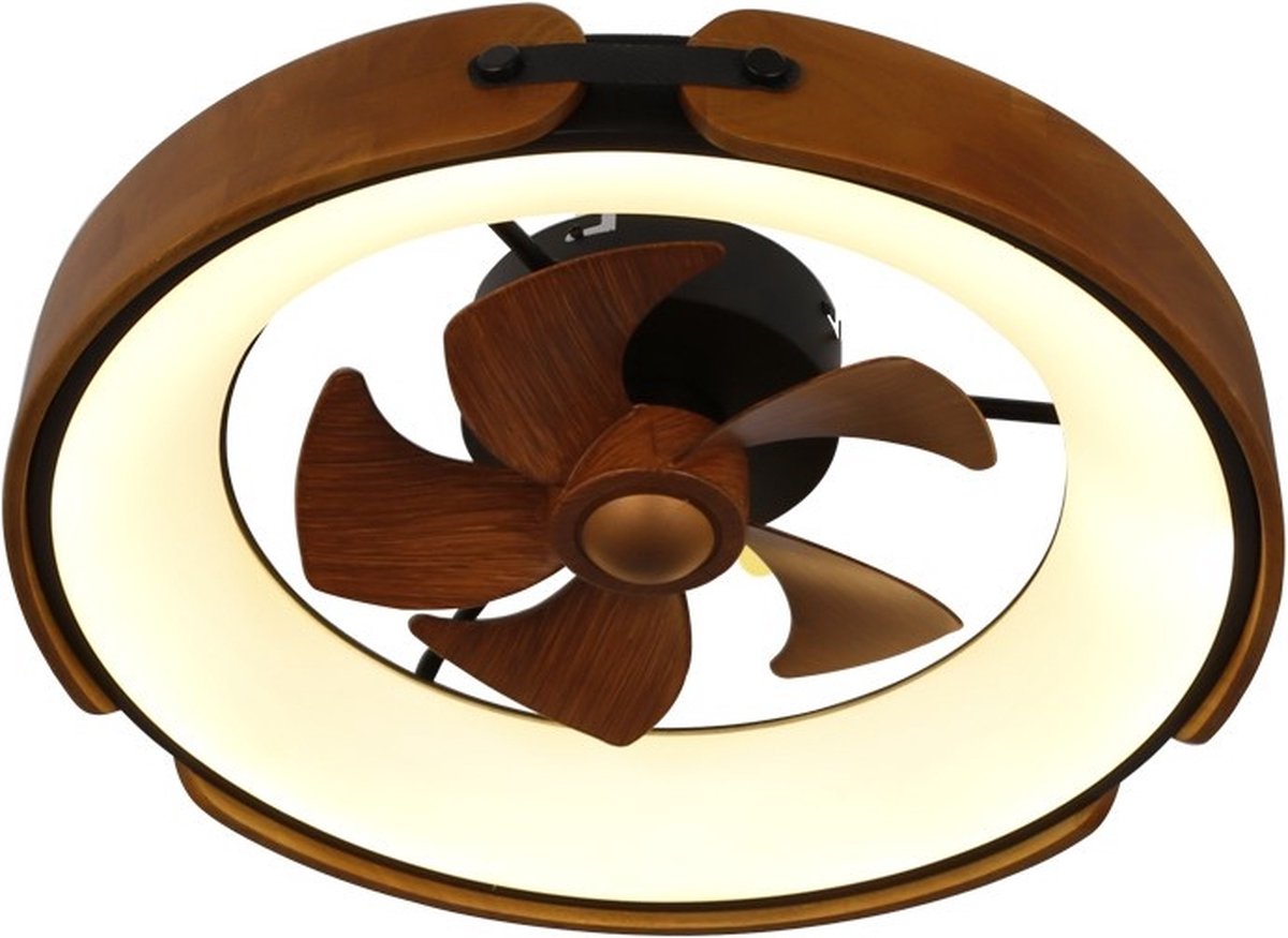 CristalRecord Plafondventilator Tivoli Ø 50 cm zwart bruin