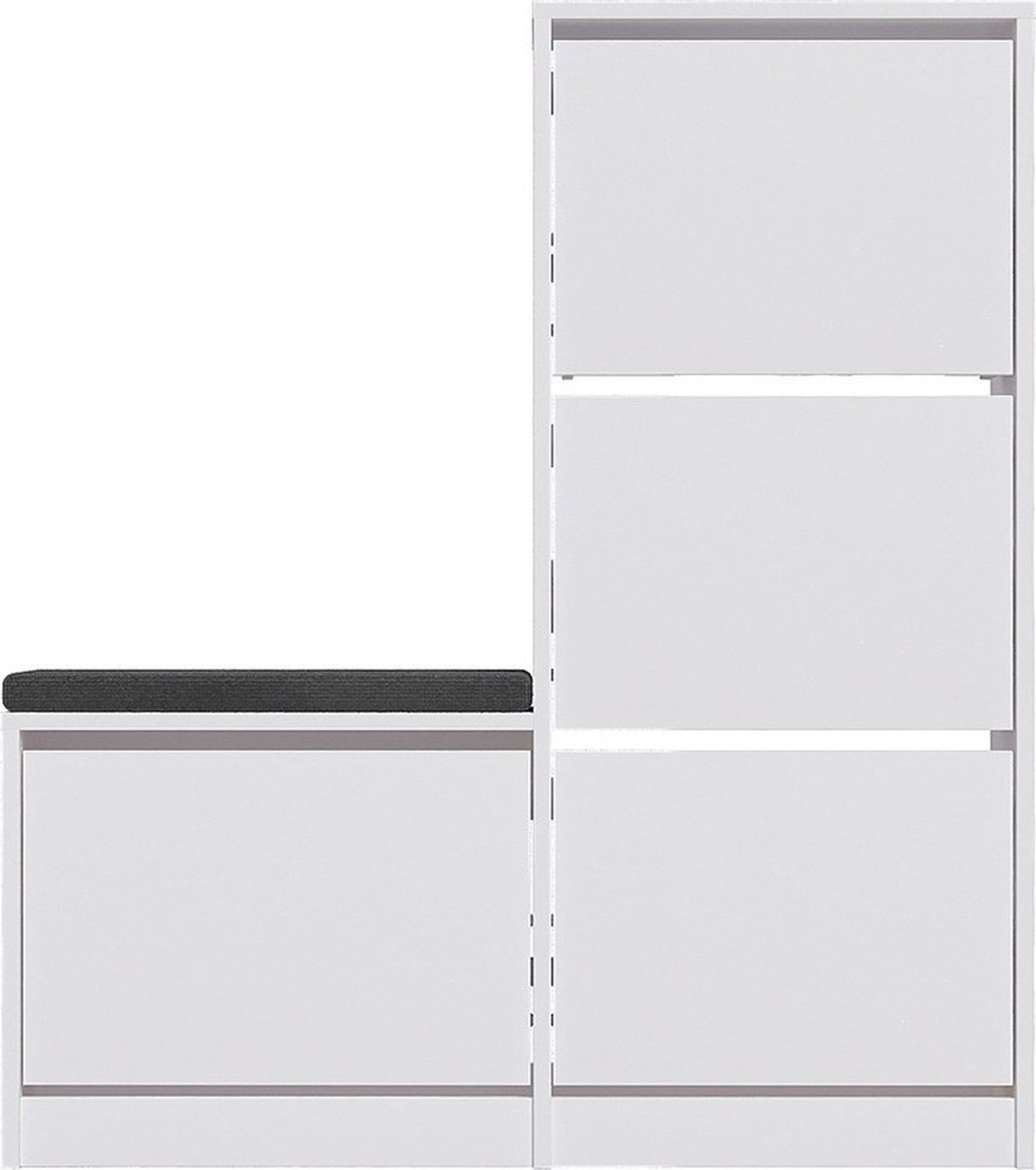 Calicosy - Schoenenkast DUDE - B105 cm - Wit