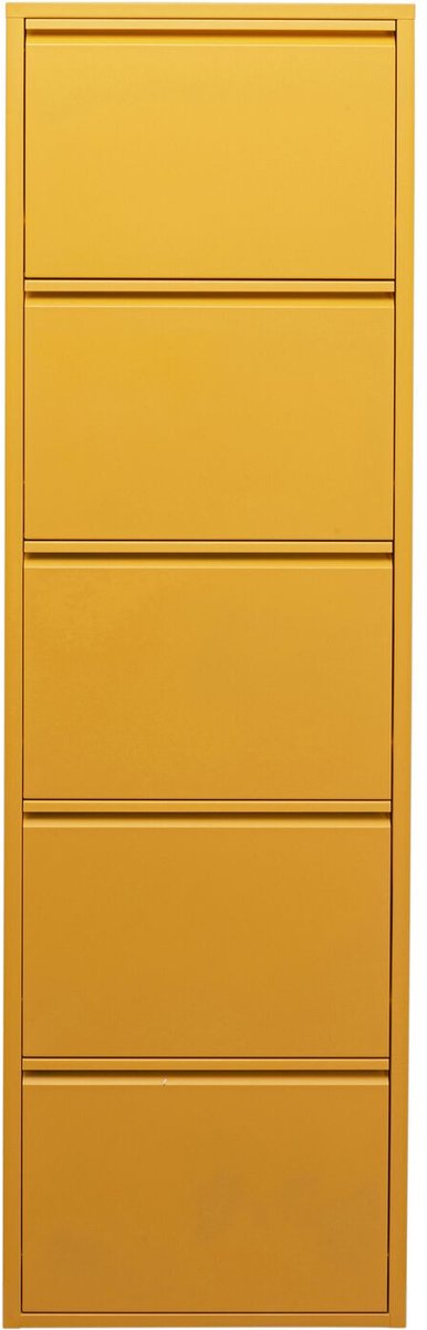 Kare Design Caruso Schoenenkast 5 laden geel