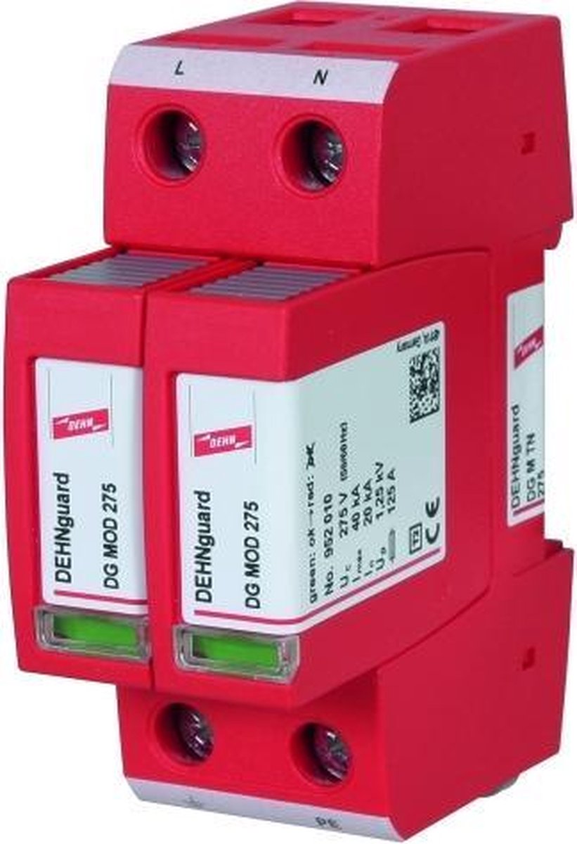 DEHN 952200 DG M TN 275 Overspanningsveilige afleider Overspanningsbeveiliging voor: Verdeelkast 40 kA 1 stuk(s)