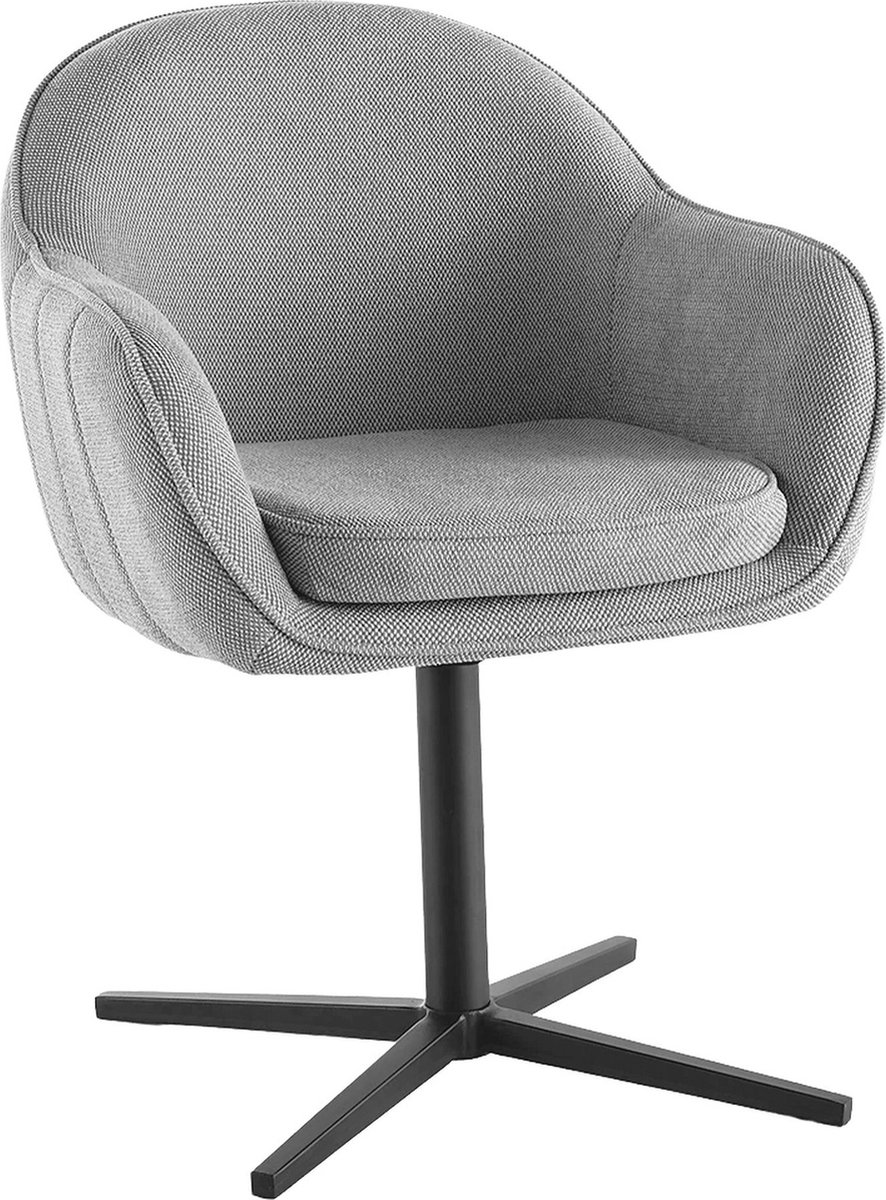 House Nordic - Eetkamerstoel Tamera Staal Lichtgrijs - Set van 2