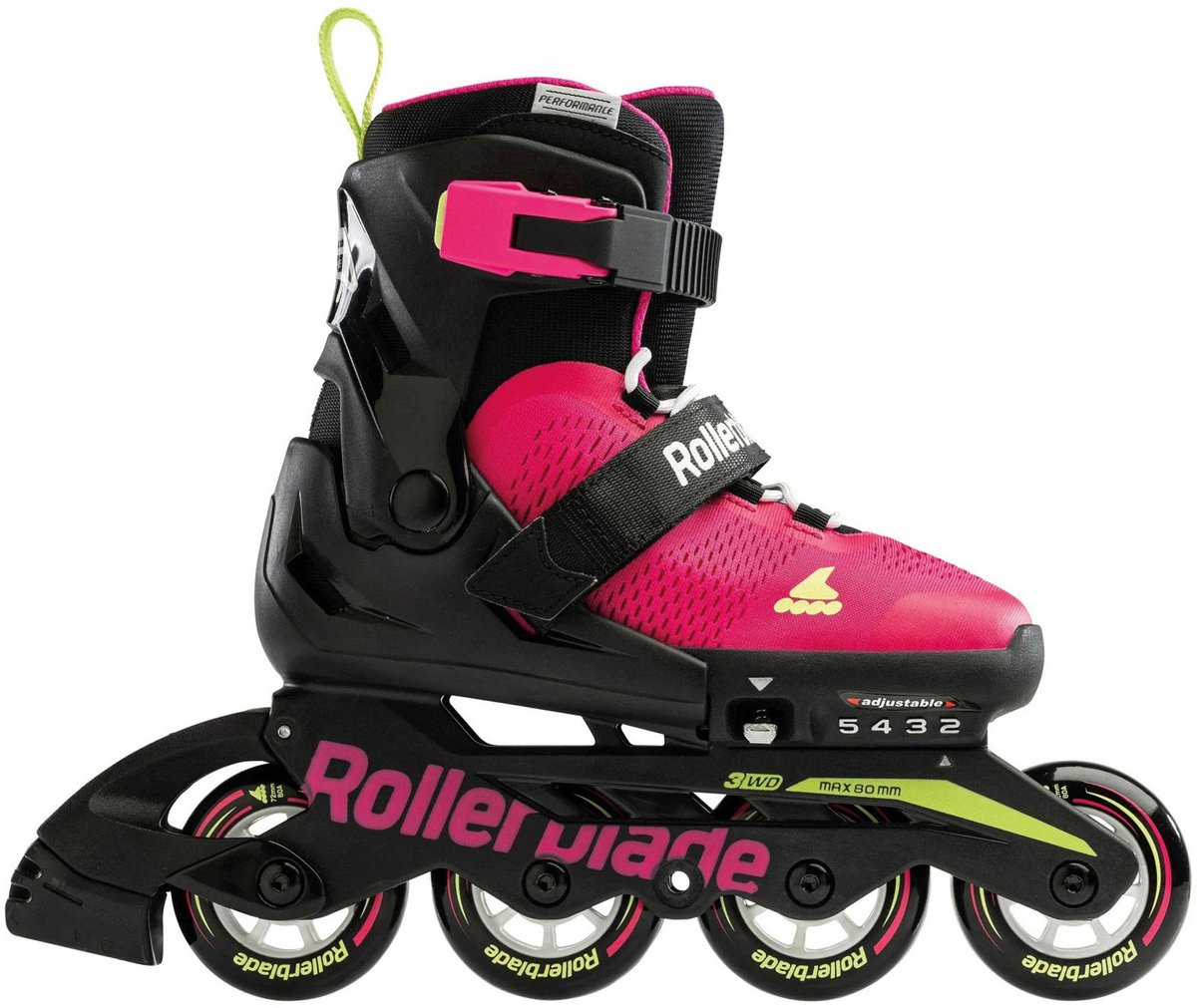 Rollerblade Rolschaatsen - Microblade - Zwart/Roze - Rollerblade - 36/40 - Rolschaatsen