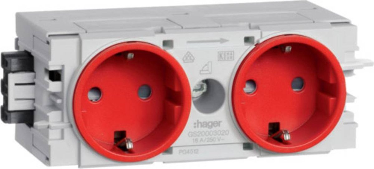 Hager GS20003020 Kabelgoot Insteekmodule (b x h x d) 120 x 50 x 61 mm Verkeersrood 1 stuk(s)