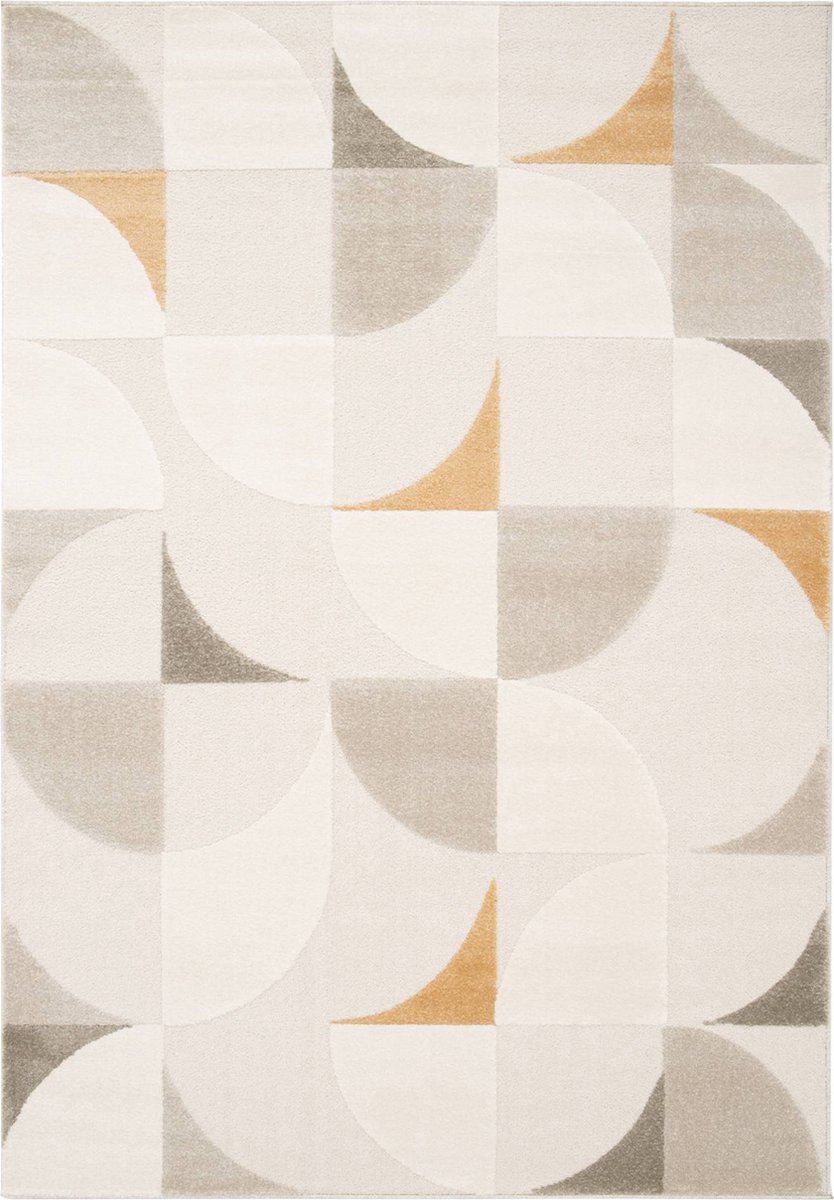sweeek - Crème retro patroon interieur tapijt