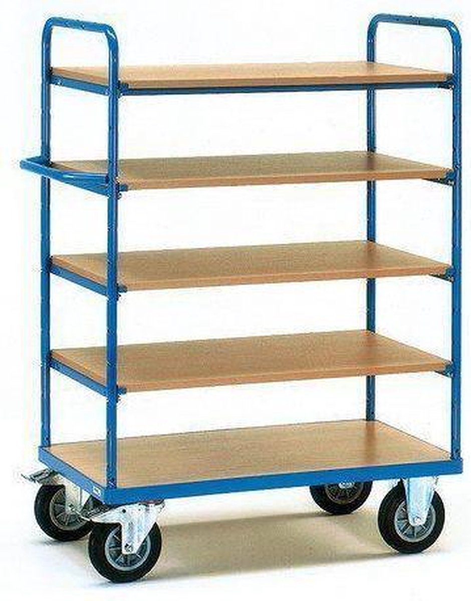 Fetra Hauptartikel 8242 Etagewagen Staal Poedercoating Laadvermogen (max.): 500 kg Stralend blauw (RAL 5007)