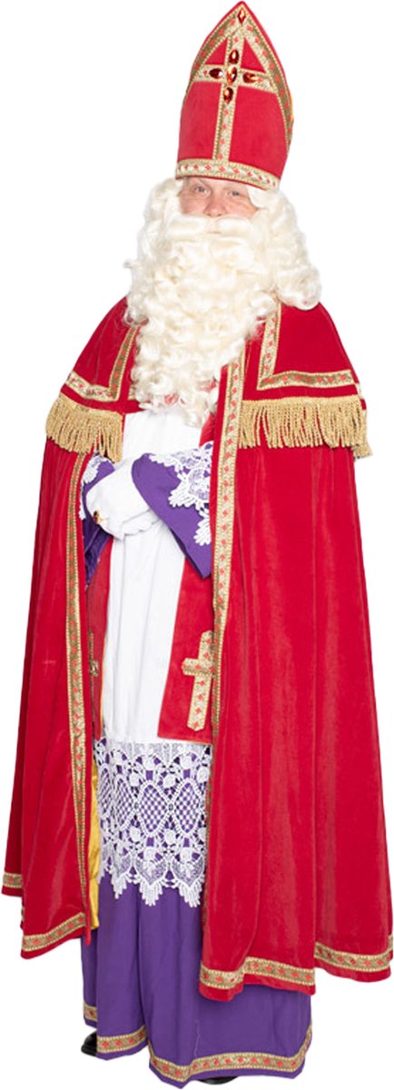 Sinterklaas kostuum - inclusief witte handschoenen kort One size -
