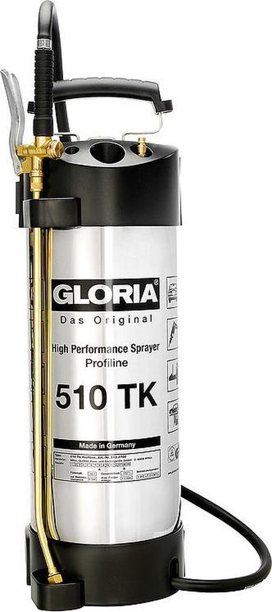 Gloria Haus und Garten 000512.2700 510 TK Profiline Drukspuit 10 l Compressoraansluiting