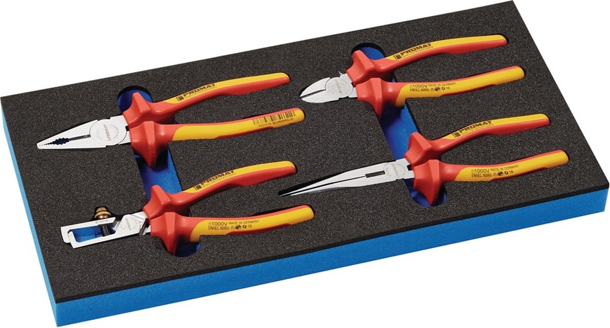 Promat Gereedschapsmodule | 4-delig 1/3-module | VDE-set tangen - 4000871231 - 4000871231