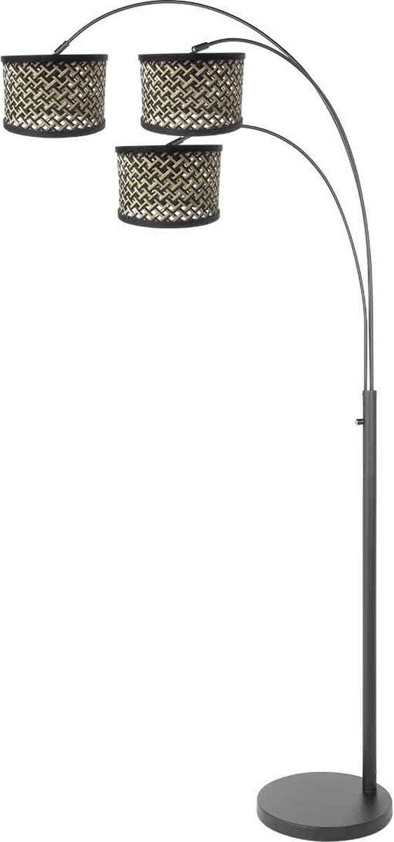Steinhauer vloerlamp Sparkled light - zwart - metaal - 3829ZW