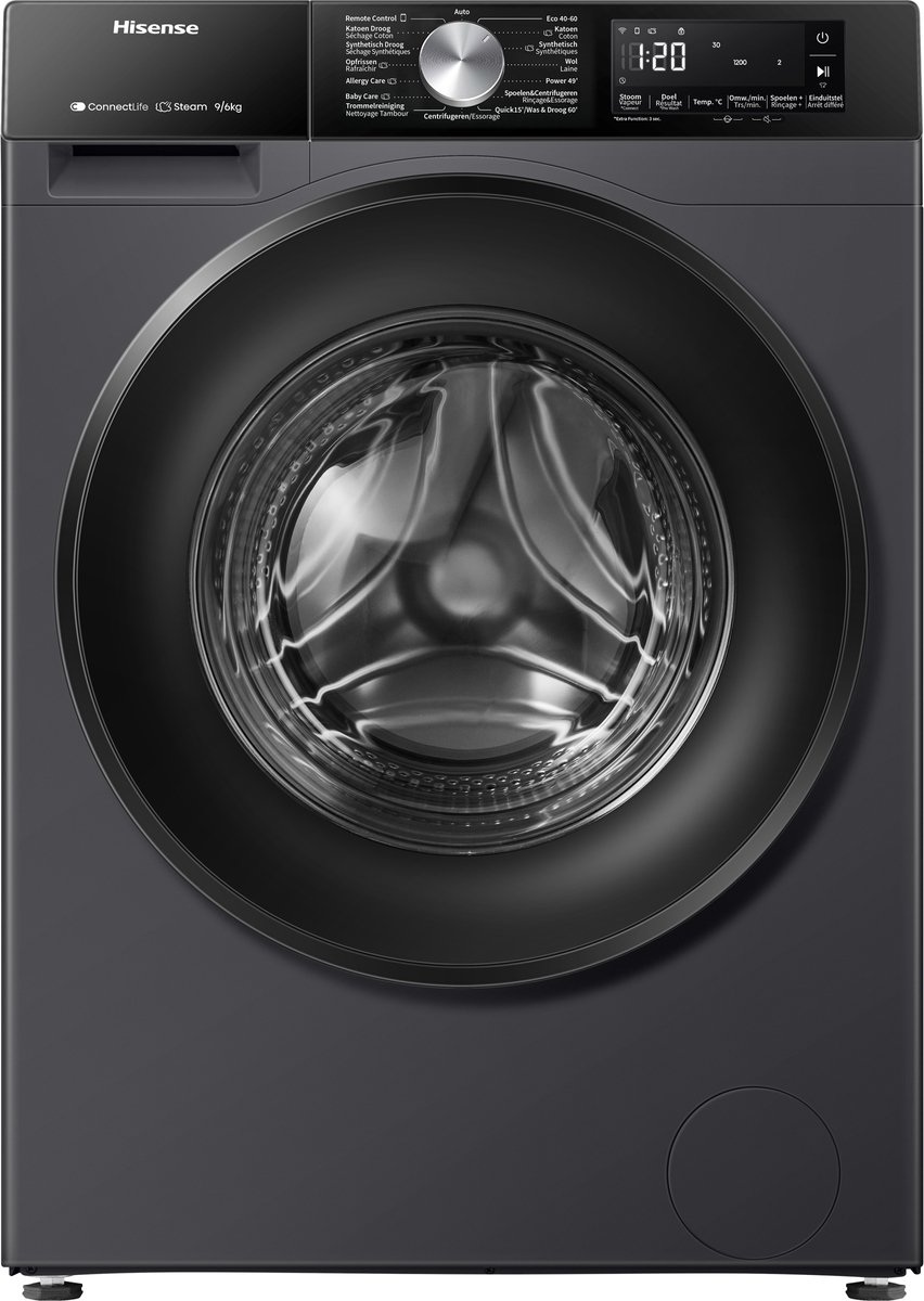 Hisense WD3S9043BB3 Was-droogcombinatie