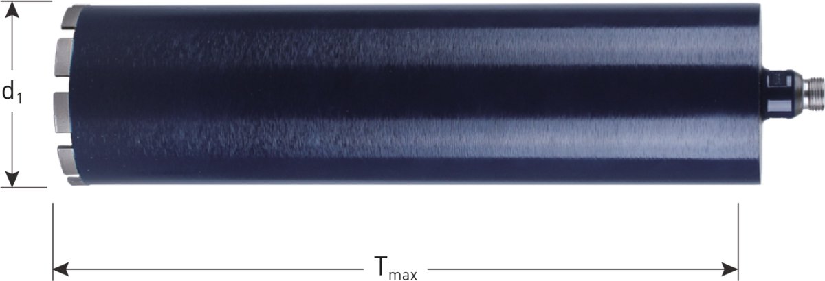 Rotec Diamantboor NAT 61x400x1/2 (6) 24x2,5x9,0 blauw - 7700610
