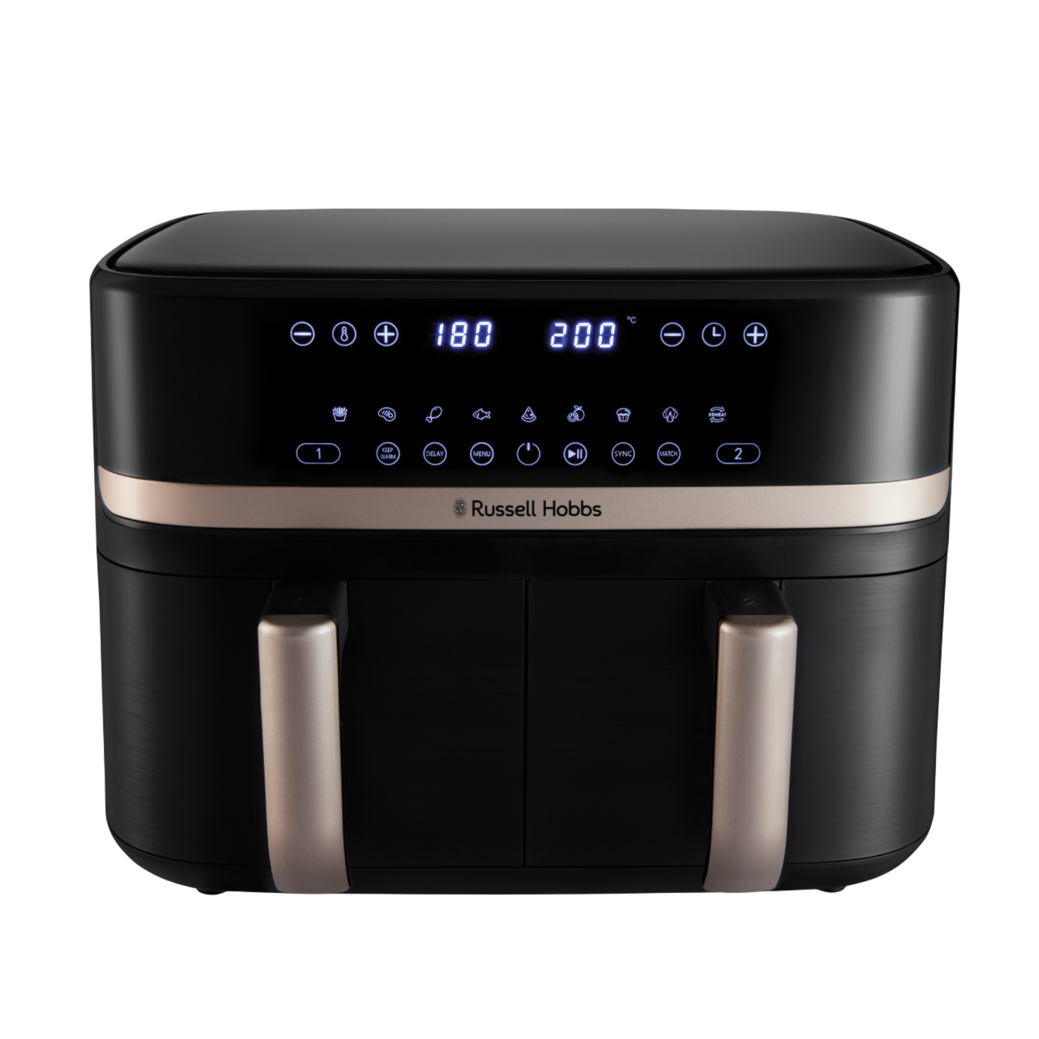 Russell Hobbs Satisfry Dual Basket 9l - 27680-56 Heteluchtfriteuse Zwart