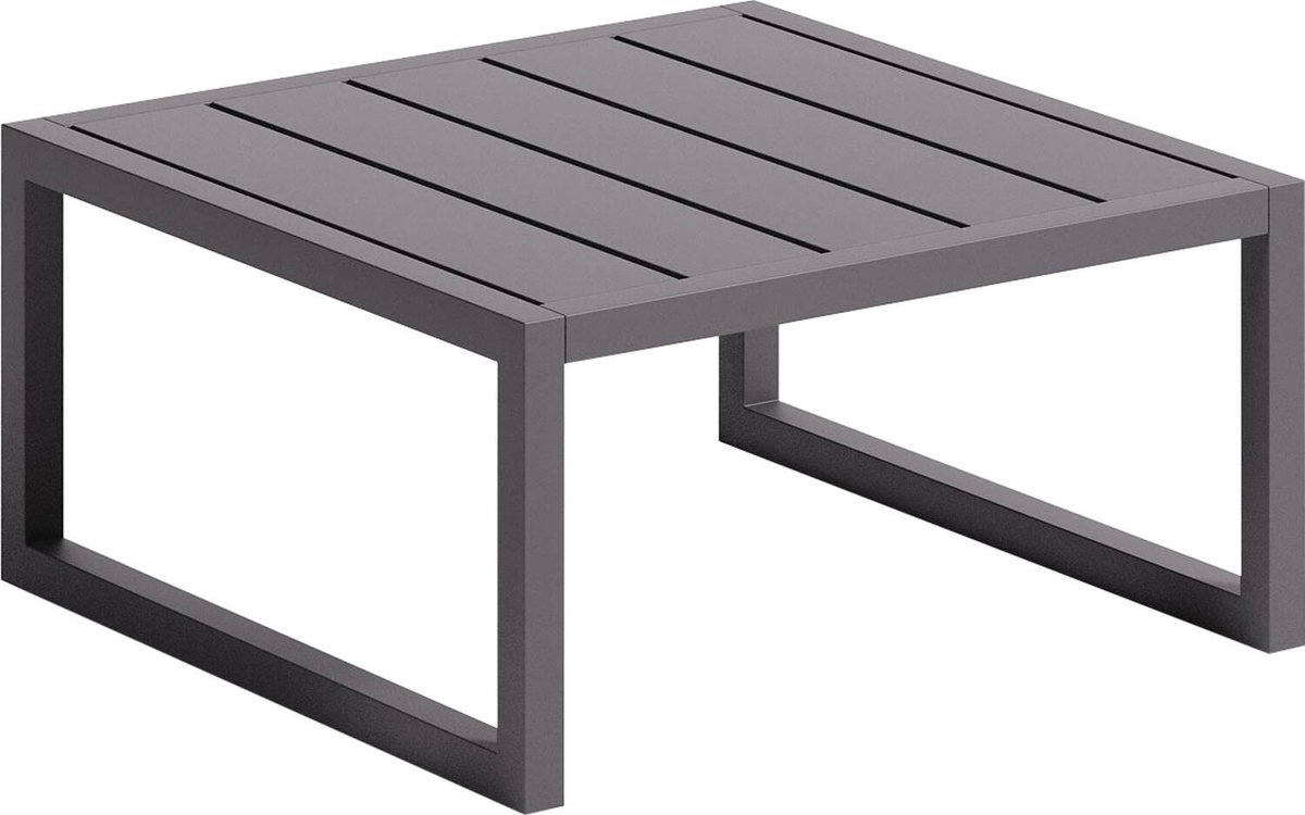 Kave Home - Comova bijzettafel voor buiten in zwart aluminium 60 x 60