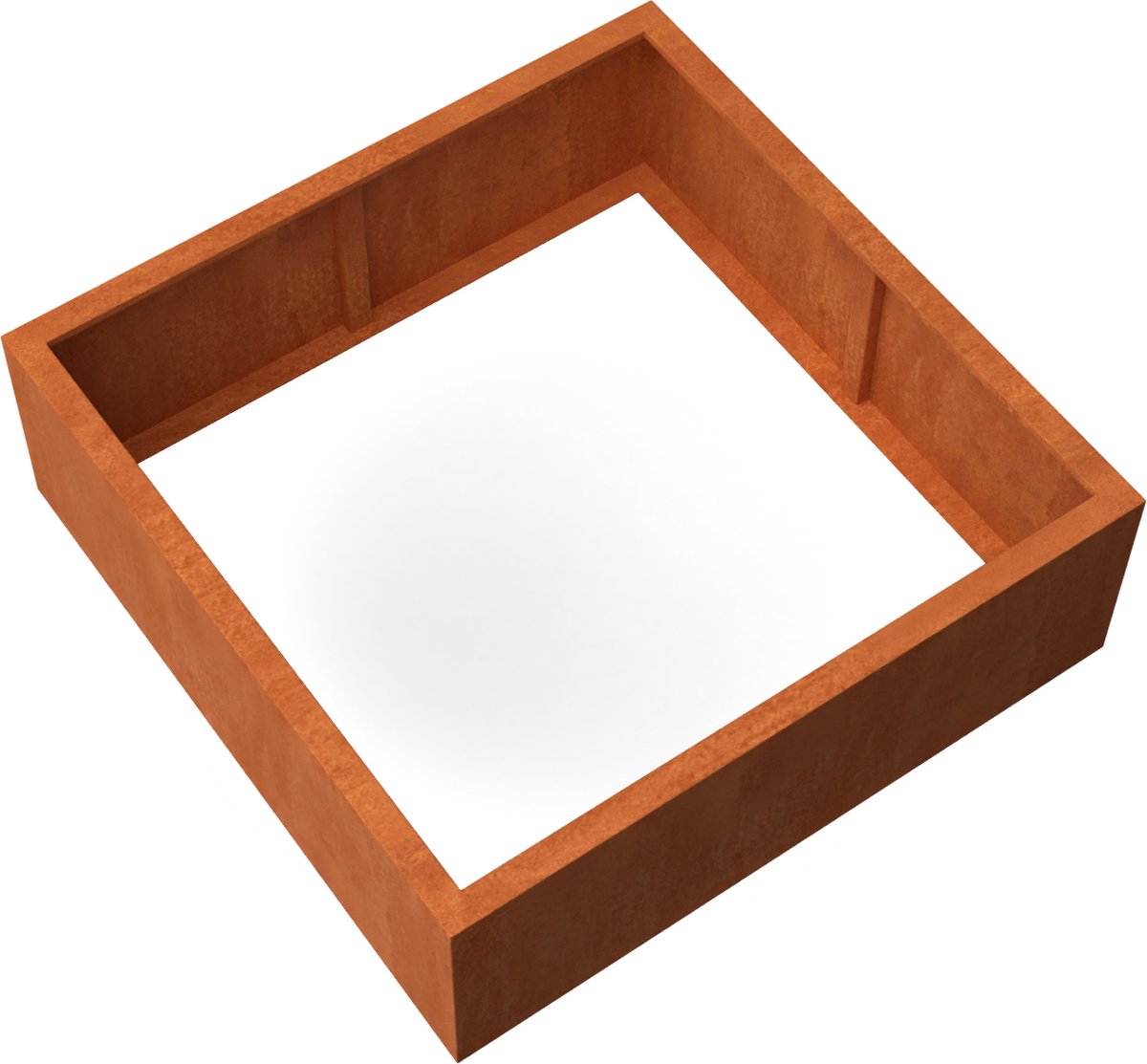 Artesa Rechthoekige plantenbak cortenstaal L120 x B120 x H40 cm zonder bodem - Geroba