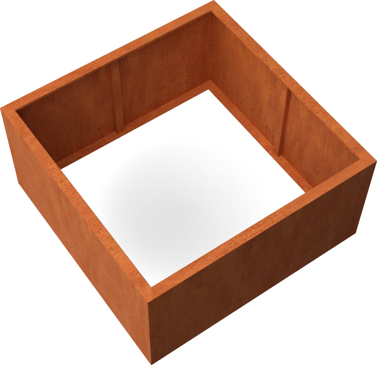 Artesa Rechthoekige plantenbak cortenstaal L120 x B120 x H60 cm zonder bodem - Geroba