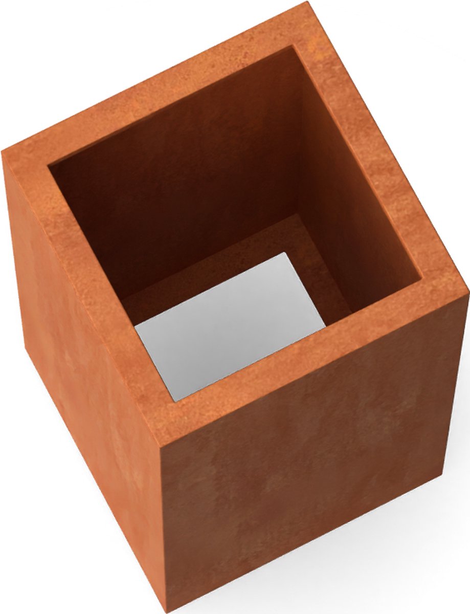 Artesa Rechthoekige plantenbak cortenstaal L50 x B50 x H100 cm zonder bodem - Geroba