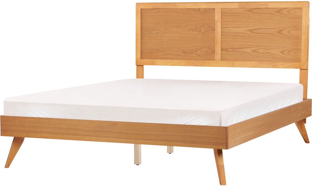 Beliani - ISTRES - Tweepersoonsbed - Lichthout - 160 x 200 cm - MDF