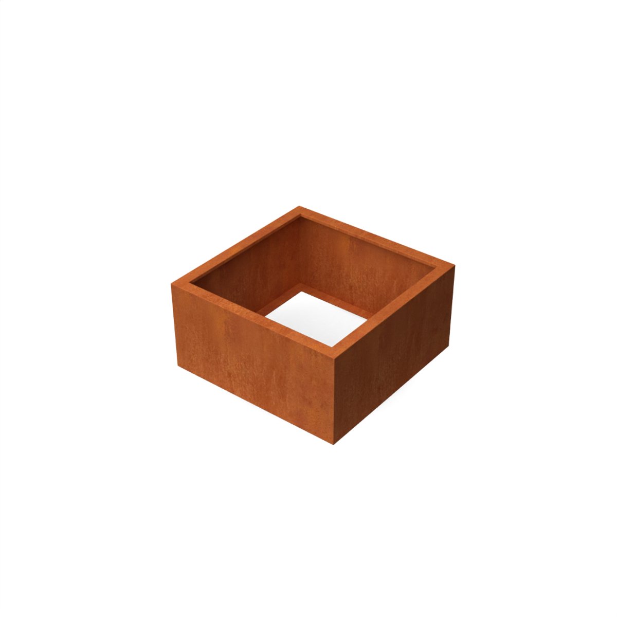 Artesa Rechthoekige plantenbak cortenstaal L80 x B80 x H40 cm zonder bodem - Geroba