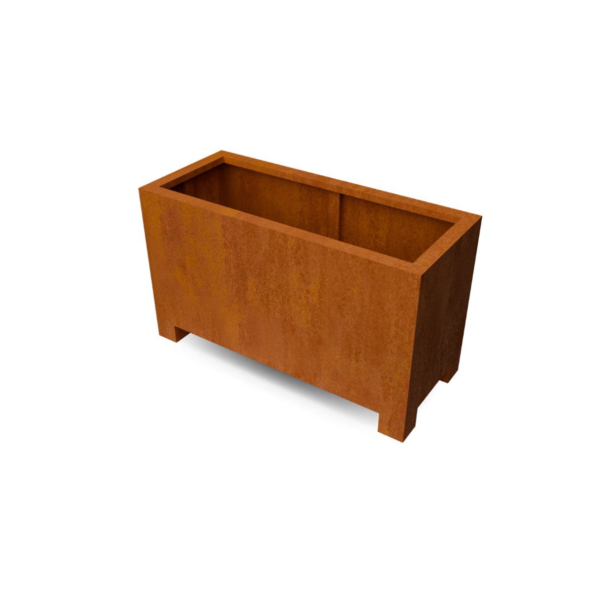 Artesa plantenbak cortenstaal met 10 cm poten L120 x B50 x H70 cm - Geroba